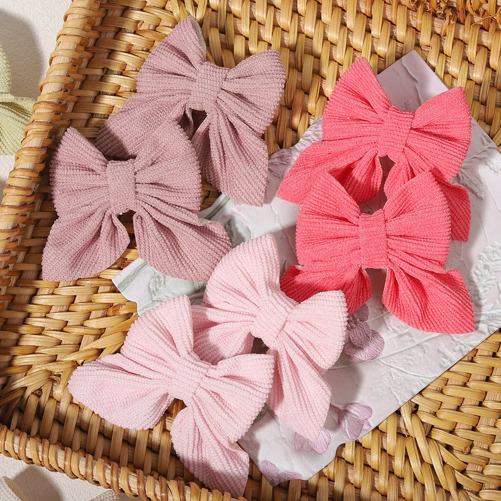 4/10 Stück Cord-Haarspangen für Kinder, Große Mädchen-Haarschleifen, Niedliche Haaraccessoires Geeignet für Kinder, Babys und Jugendliche – Detail 4