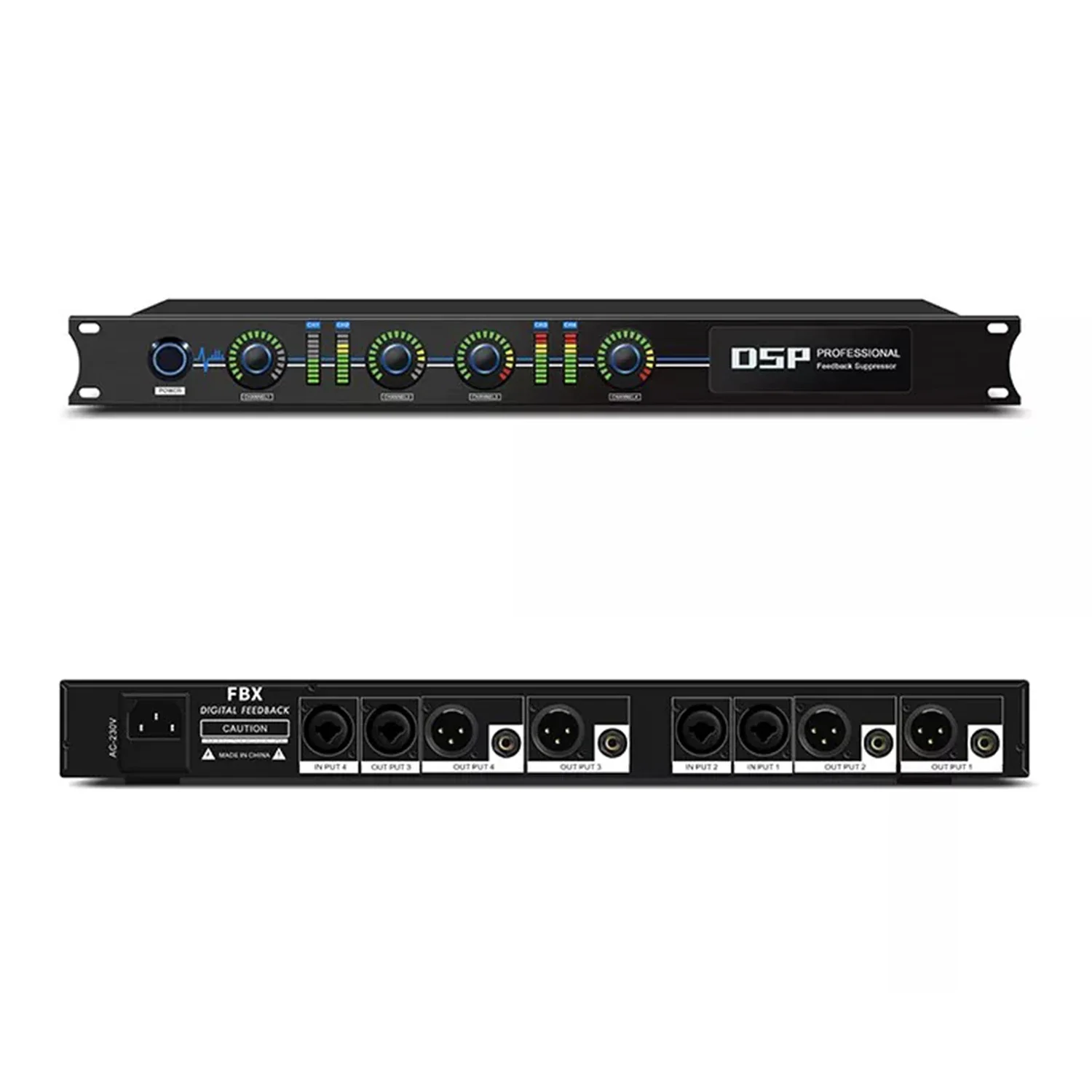 

FBX440 Factory high quality 4channels audio system digital karaoke processor feedback suppressor