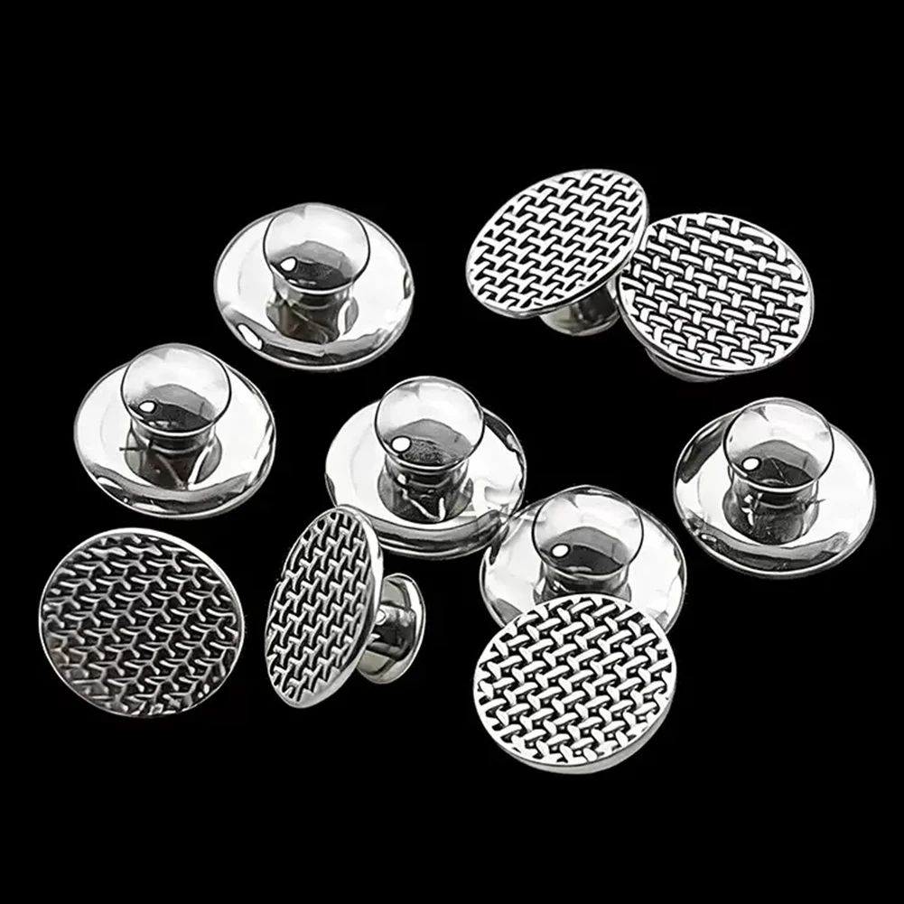 10Pcs/pack Orthodontic Lingual Button Bondable Round Monoblock Mesh Base Dental Traction Hook Metal Teeth Brace Lingual Cleat