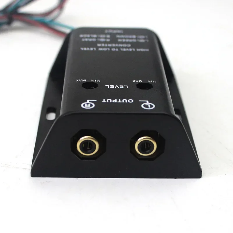 Car AD-105A 12V Audio Speaker High To Low Level Line Output Amplifier Converter Adapter Cable 2 RCA