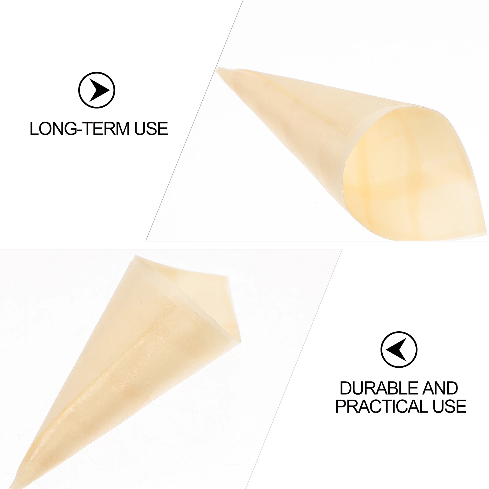 

50Pcs Disposable Wood Ice Cream Cone Cups Party Candy Cones Biodegradable Catering Supplies Ice Cream Cones Disposable Cone Cups