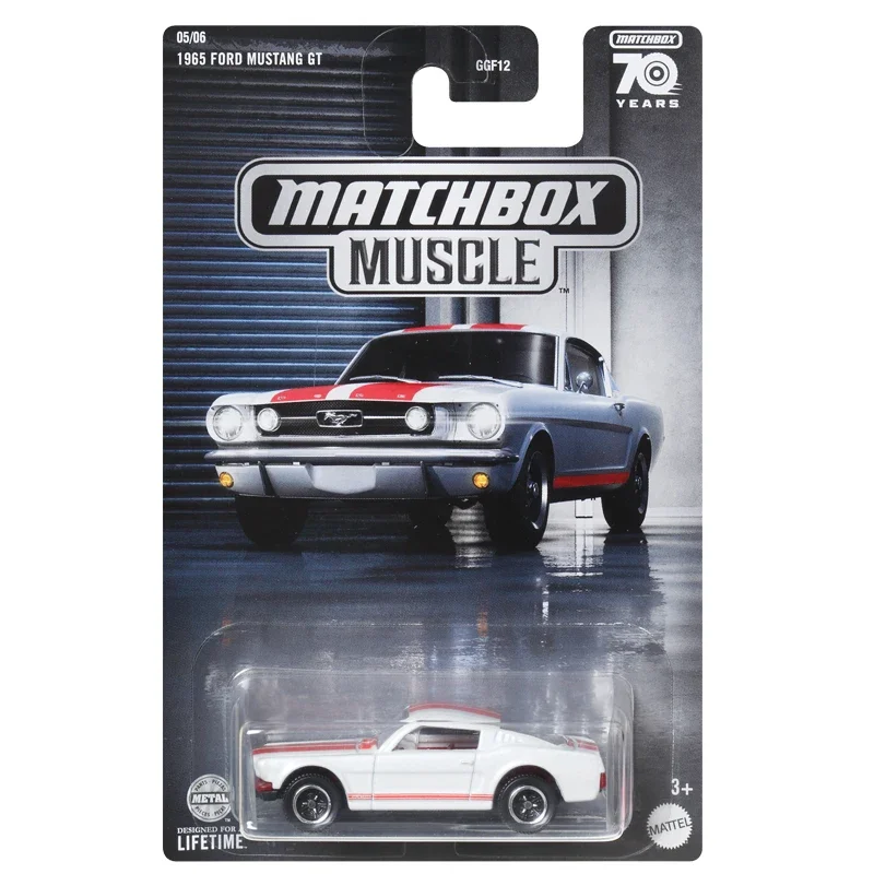 Original Matchbox Car Muscle 70th Years Toys for Boys 1/64 Diecast Ford Mustang Corvette Dodge Charger Plymouth Birthday Gift