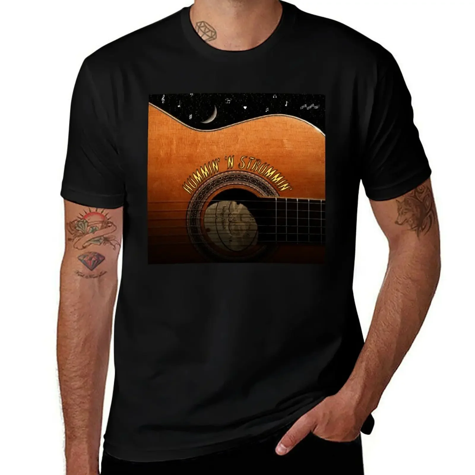 

Hummin' 'n Strummin' T-Shirt luxury clothing labubu quick drying valentines boutique clothes plain black t shirts men