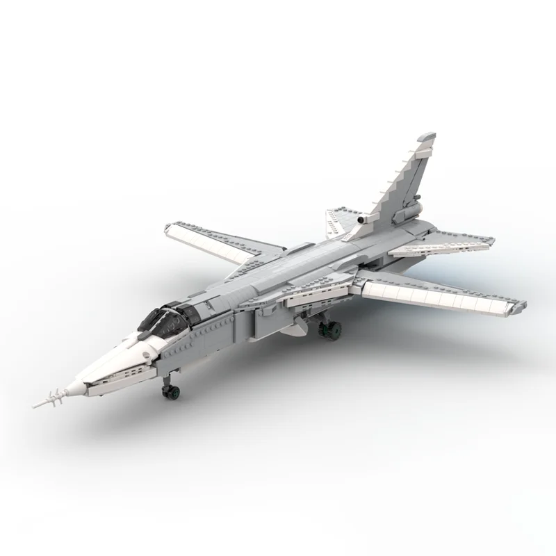 Military Technical Sukhoi Su-24M Fencer Fighter Bomber Building Blocks World War Specia Missile Model Bricks Toys Kids Gift