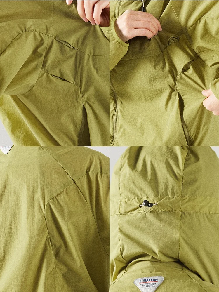 Nothomme-Chaqueta de protección UV transpirable y ra para hombre, ropa de protección solar a la moda para exteriores, UPF...