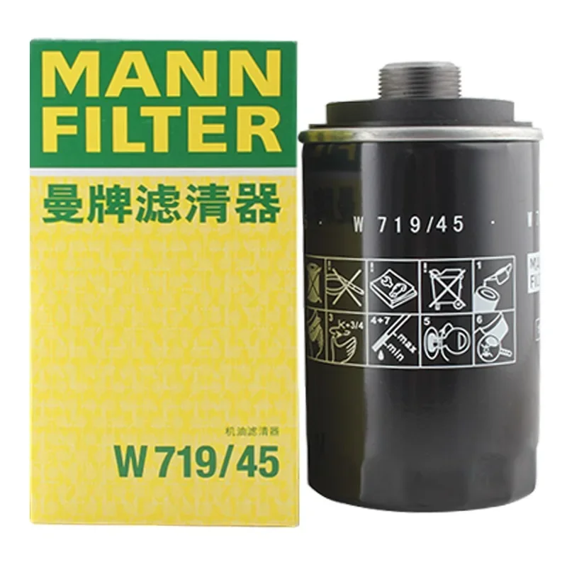 MANN FILTER W719/45 M Oil Filter For HAVAL H6 VW Eos Jetta Passat AUDI A3/4/5/6/8 Q3/5 SKODA Octavia SEAT Altea Leon L06J115403Q