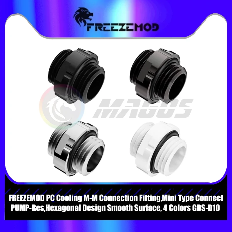 

FREEZEMOD Охлаждающий фитинг M-M для ПК, мини-тип Connect PUMP-Res, шестиугольная конструкция, гладкая поверхность, 4 цвета GDS-D10