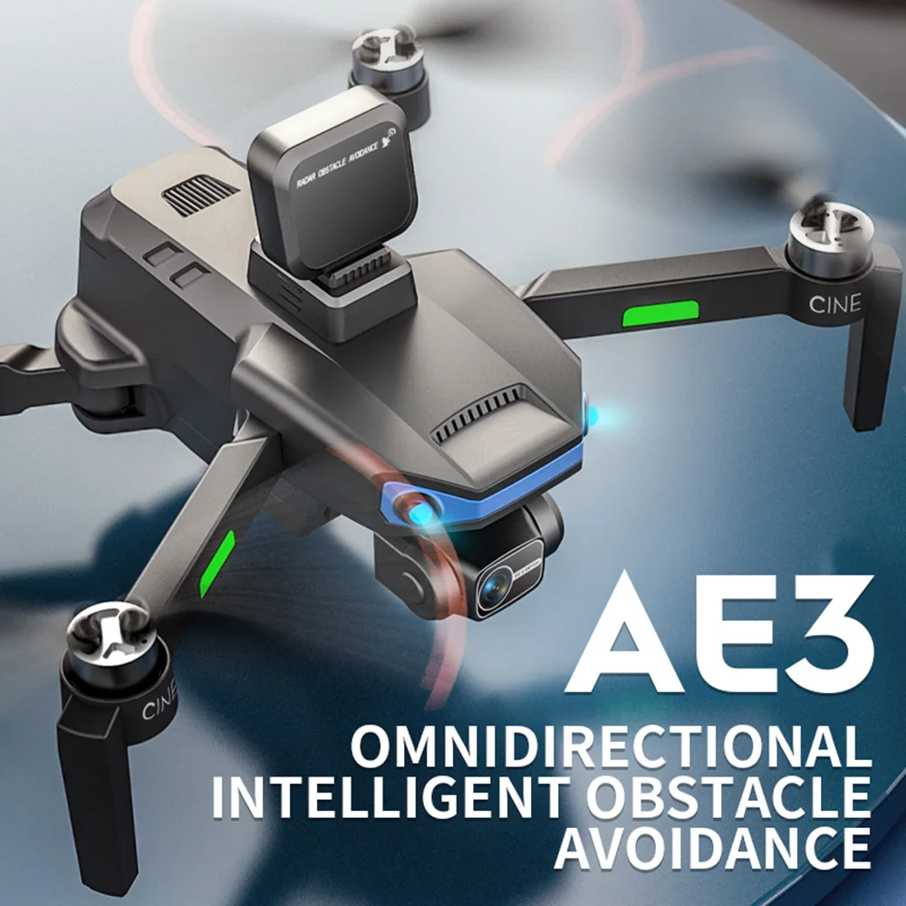 AE3 PROMax Obstacle Avoidance And Brushless Drone Three-axis Anti Shake Gimbal 8K High-definition Aerial GPS RC Toys