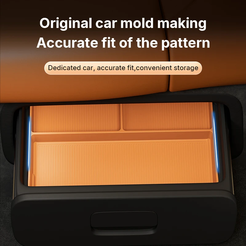 For Xiaomi Yu7 2025 2026 Under Seat Storage Box Bag Car Accessories Drawer Type Organizer Storage Lower Box Tray