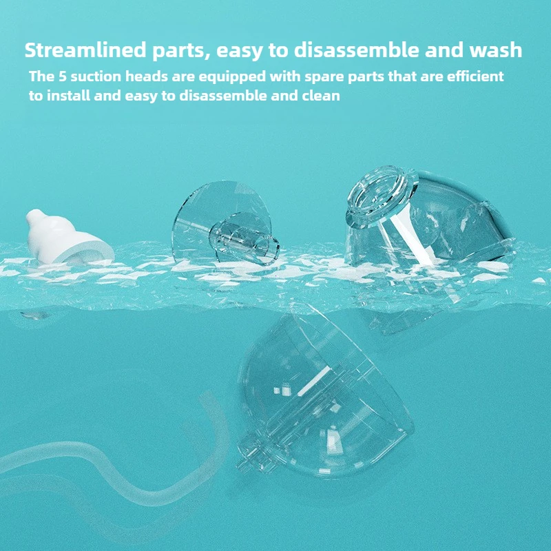 منظف الأنف الكهربائي مع الموسيقى والمتوهج الناعم، شفاط الأنف الكهربائي القوي القابل لإعادة الشحن للرضع