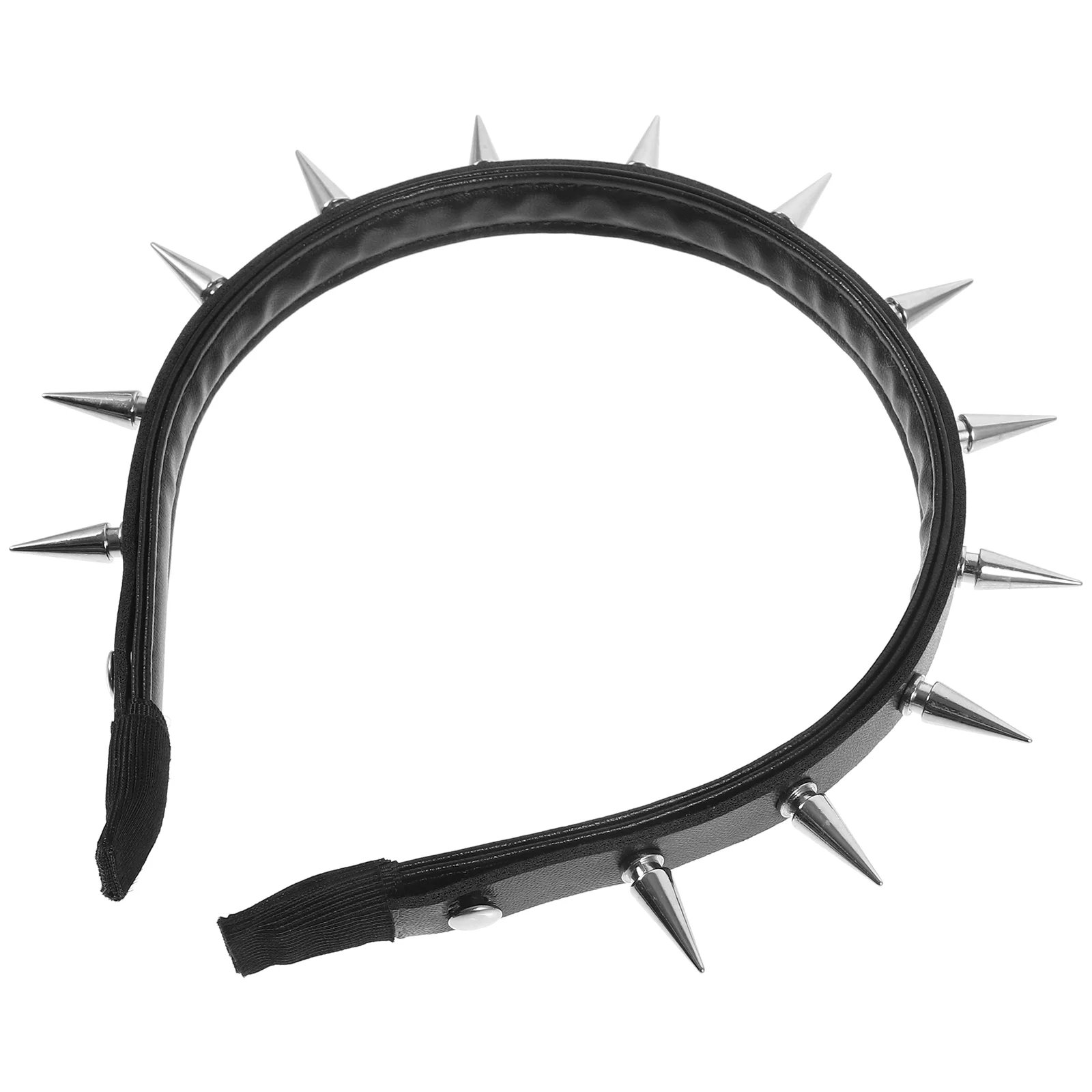 

Rivet Punk Headband for Women Black Studded Embellished Hairbands Gothic Spike Headpiece Party Performance Daily Use Comfortable