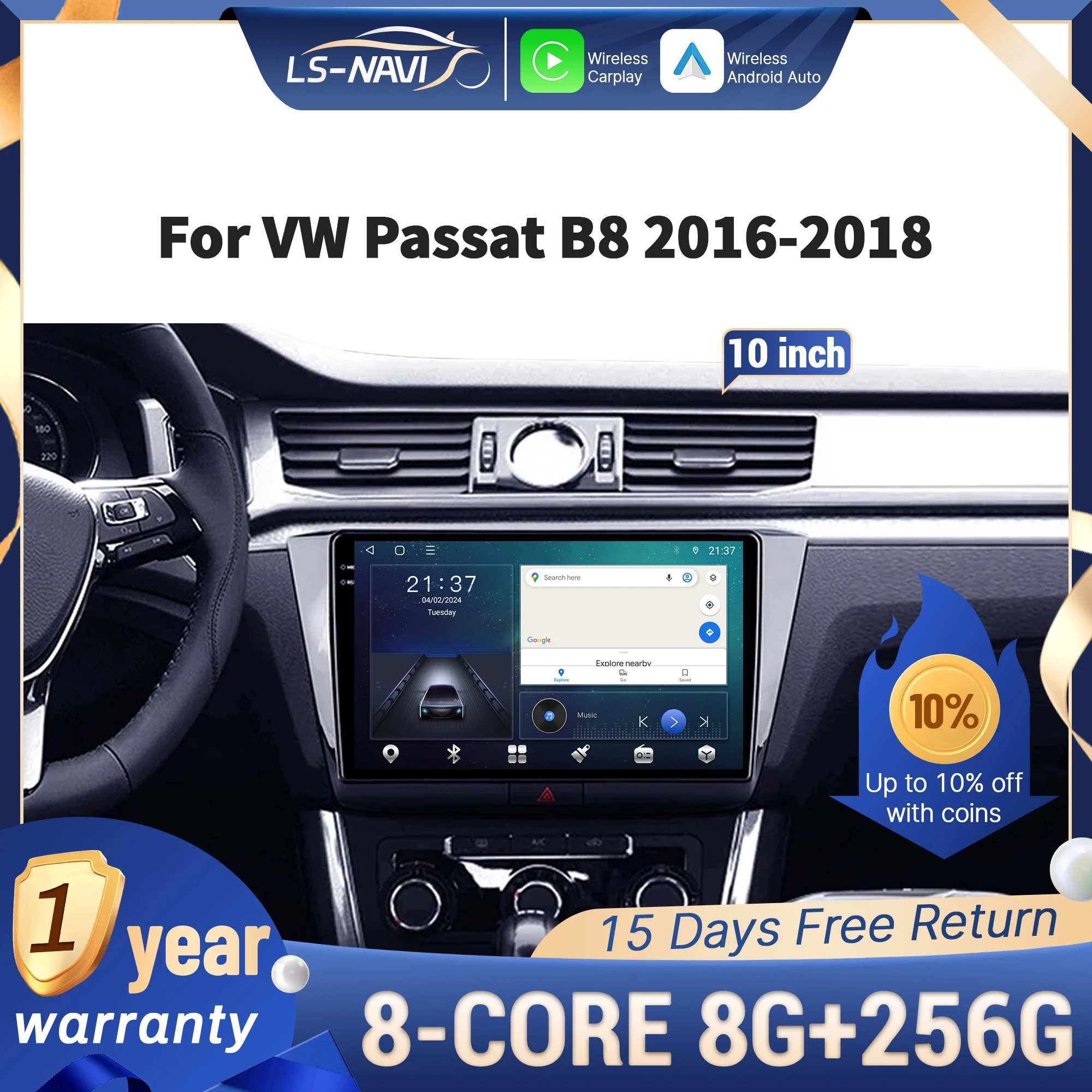 For Vw Passat B8 20…