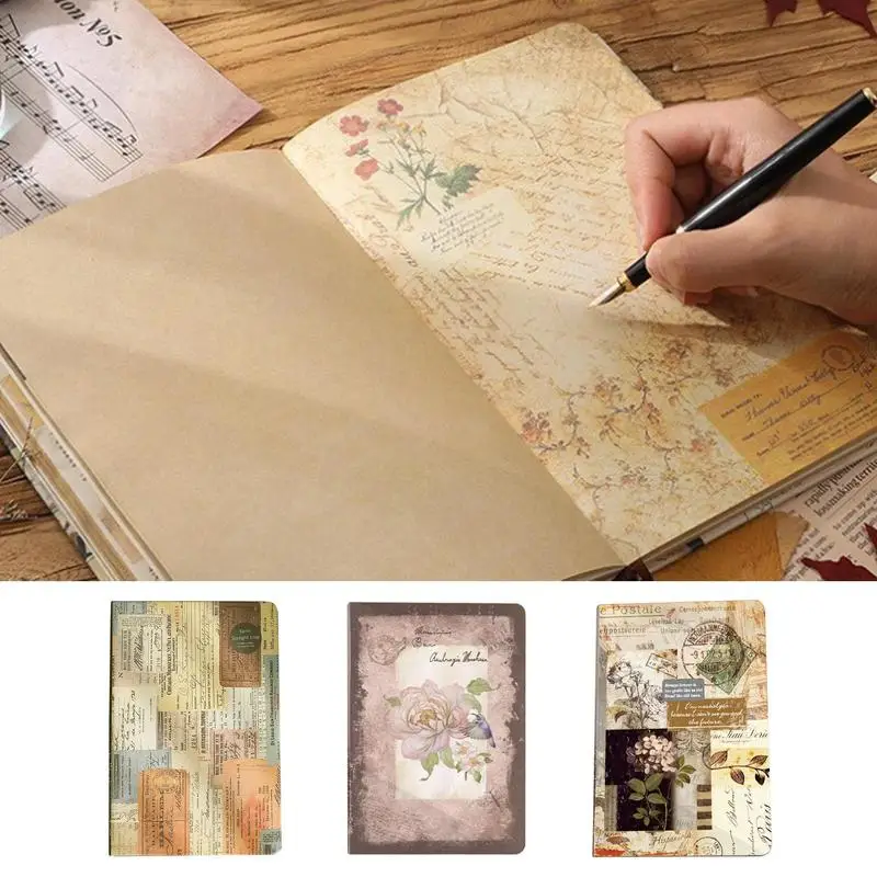 Scrapbook Notebook Journal European Style Vintage Notebook Multipurpose Notepads Portable Journal Notebook For Drawing Writing