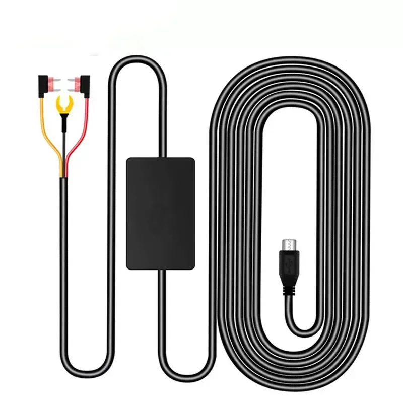 

For DashCam Dash Camera DVR Camera Recorder 24 Hour Parking Monitoring Hardwire Kit Buck Line Charging Cable Charger 12V To 5V