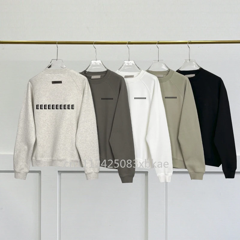 

Мужские свитшоты FW22 с классическим дизайном Double Line, с двумя рядами флокированных букв на груди и спине, дизайнерский брендовый свитер для пар