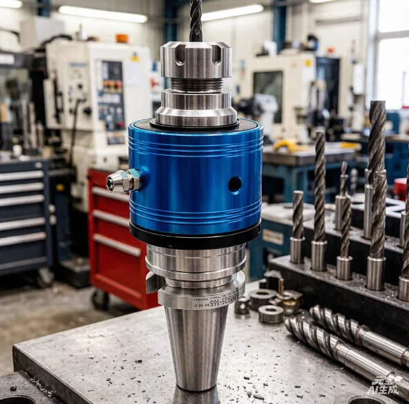 BT40-ER Type Manual Tool Holder with Outer Rotation, Internal Cooling, Center Through Coolant & Water Stop Clamp for CNC Spindle