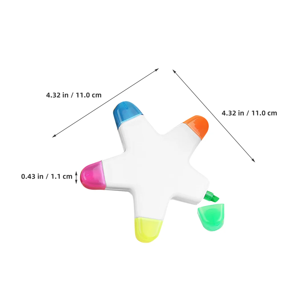 Bible Bookmarks Five-pointed Star Highlighter Note Marking Pen Study Markers Small Colorful Child