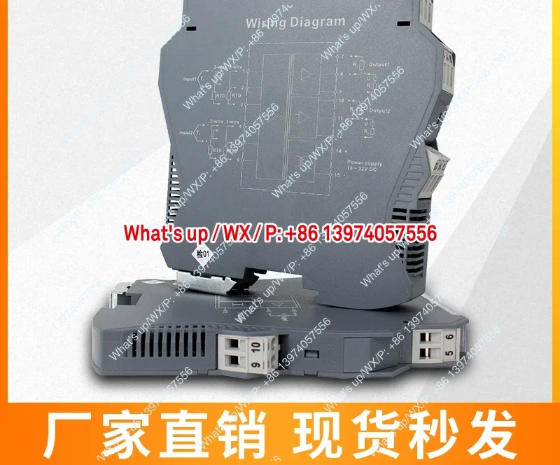 Intelligent pt100 thermal resistance temperature transmitter CU50 to 4/20mA signal isolation module analog output