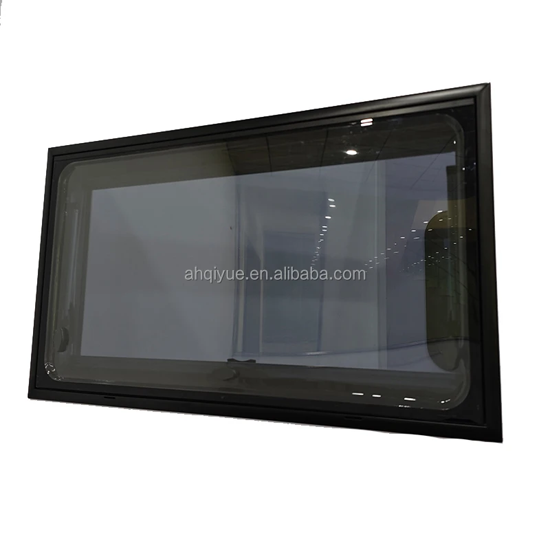 

Right Angle Flat Window For Trailers Powder Coated Aluminum Flush Glass Surface Roller Blind Flynet 1200x600mm