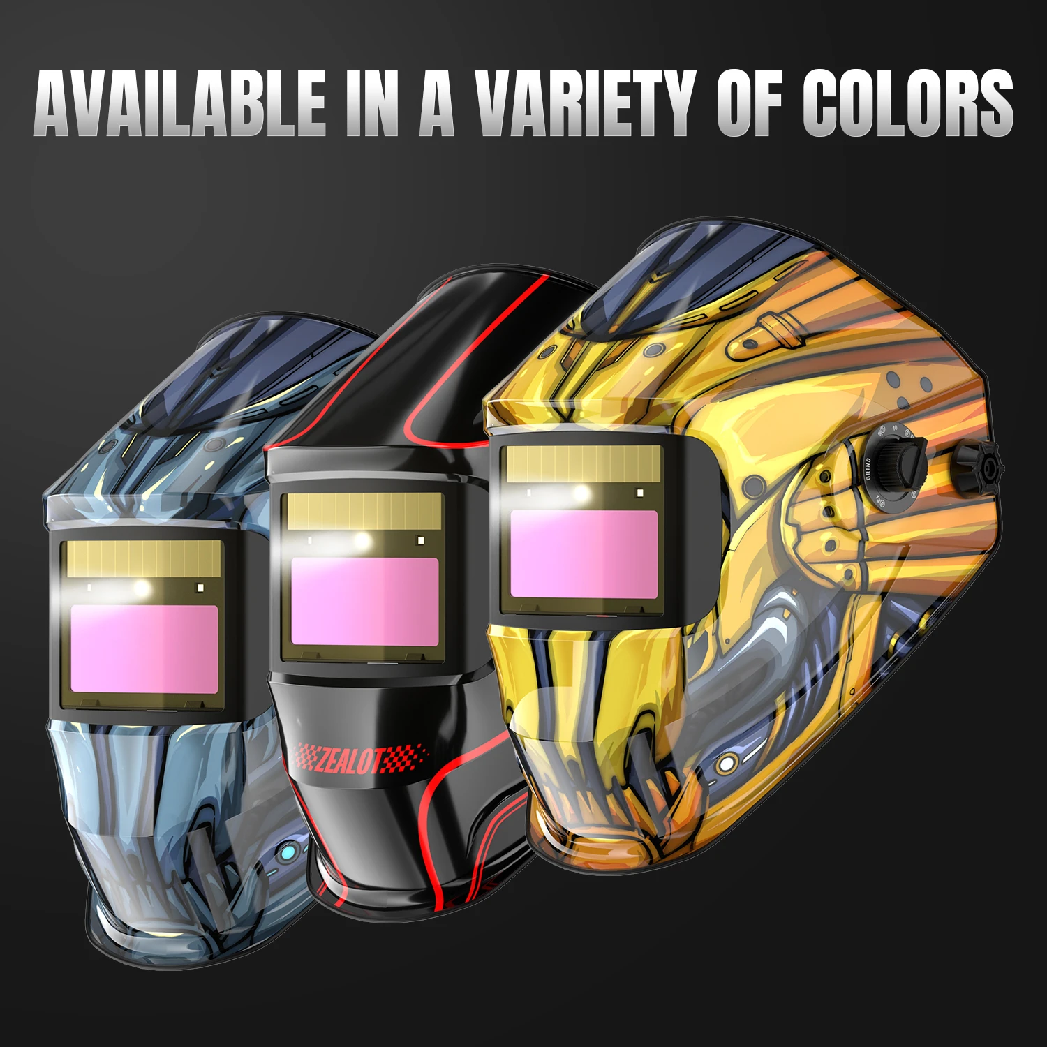 An Auto-Darkening Welding Helmet with a Full Digital Filter Featuring a Rechargeable Battery And True Color Welding Lens