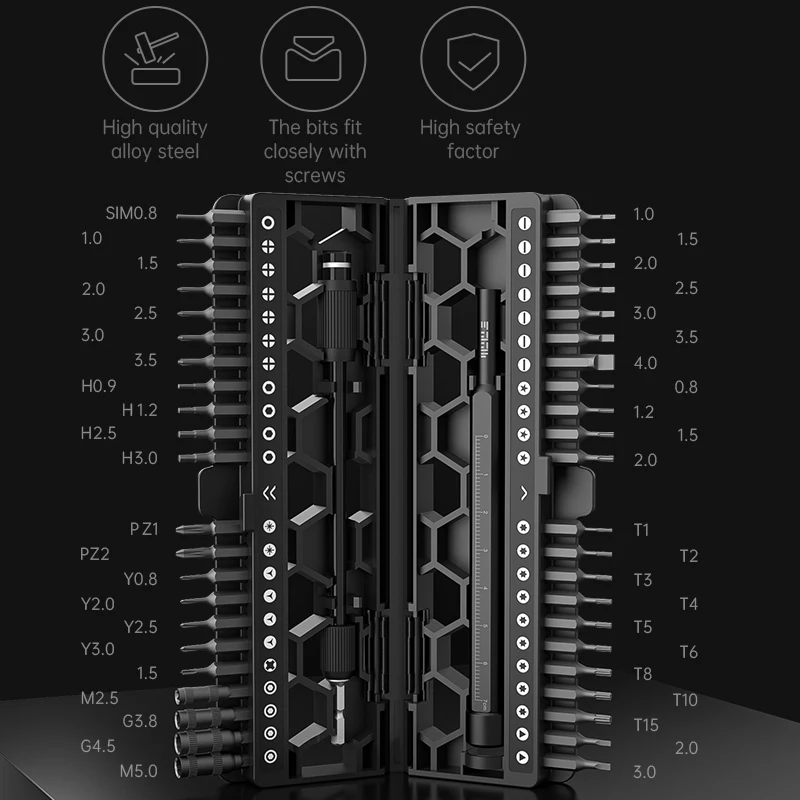 JAKEMY JM-8180 Precision Screwdriver Set Magnetic Phillips Hex CR-V Bits Screw Driver for iPhone PC Electronic Repair Hand Tools