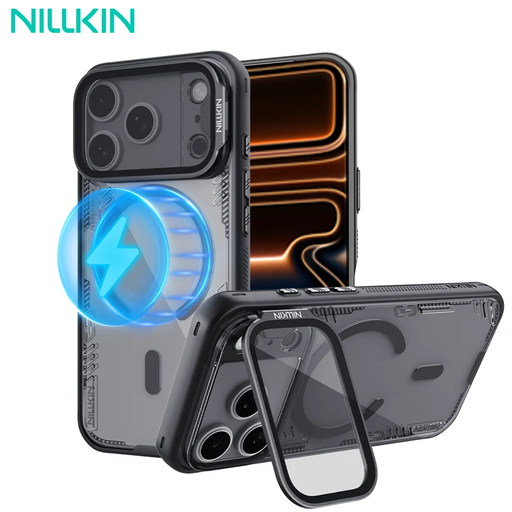 

Чехол NILLKIN для iPhone 17 Pro Max Magsafe, реквизит Iceblade с держателем для камеры, противоударная задняя крышка для iPhone 17 Pro, магнитный чехол