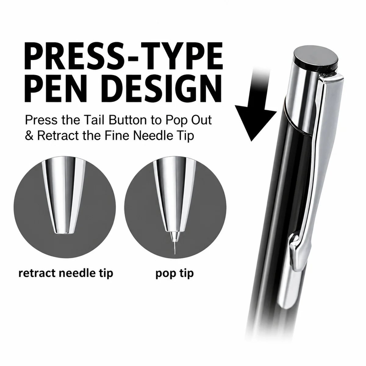 Retractable Air Release Pin Pen, Car Bubble Remover, Vinyl Window Tint PPF Film Repair Tool for Auto Film Air Bubble Release