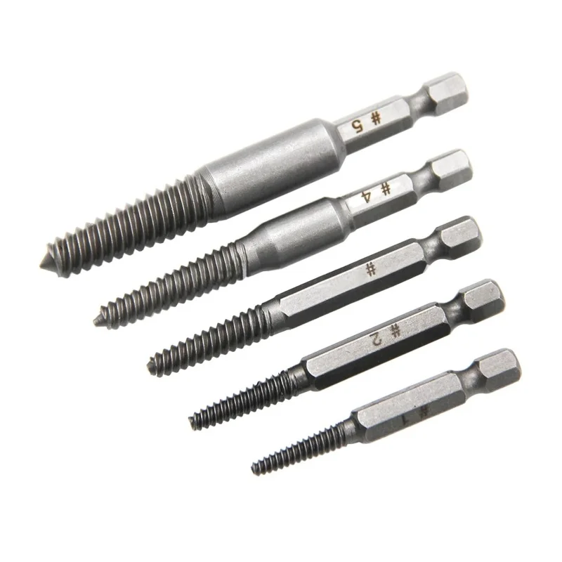 5/10Pcs Broken Screw Extractors, Alloy Steel, Sturdy & Practical, Multi Sizes