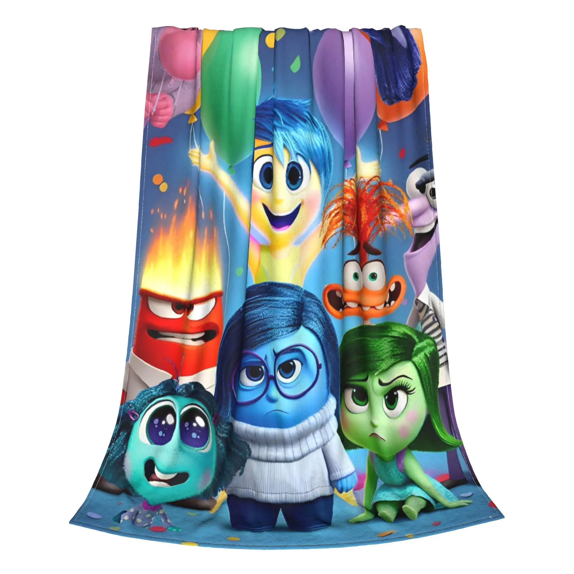 Inside Out Blankets Flannel Cartoon Adventure Comedy Super Warm Throw Blanket for Bedroom Sofa Bedspread image 2
