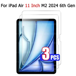 For iPad Air 11 Inch M2 (2024 6th Generation) Screen Protector HD 9H Hardness Clear Anti Scratch Tempered Glass Film