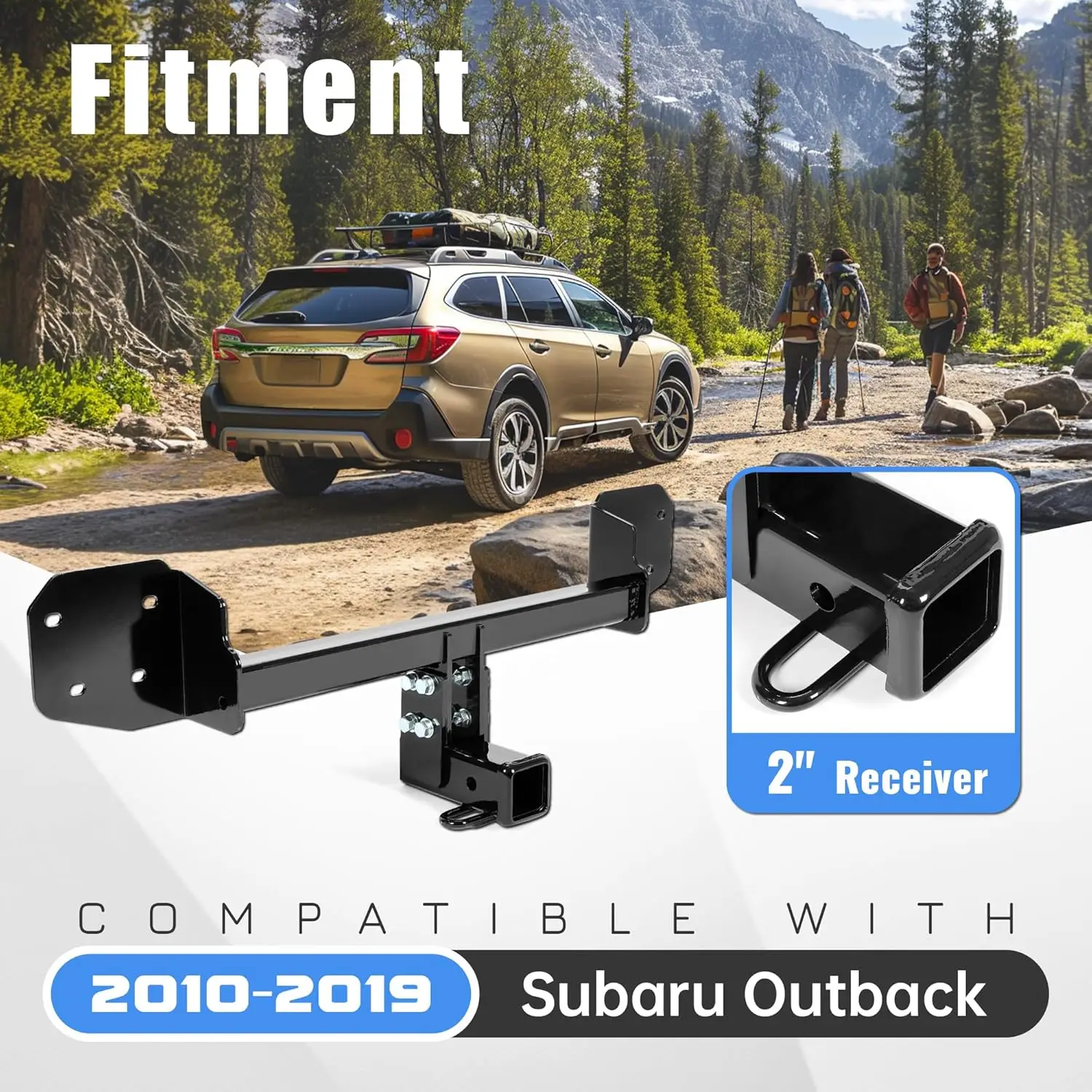 Trailer Towing for 2010 - 2019 Mid - size SUVs, Metal, No Color Mentioned, Compatible Design