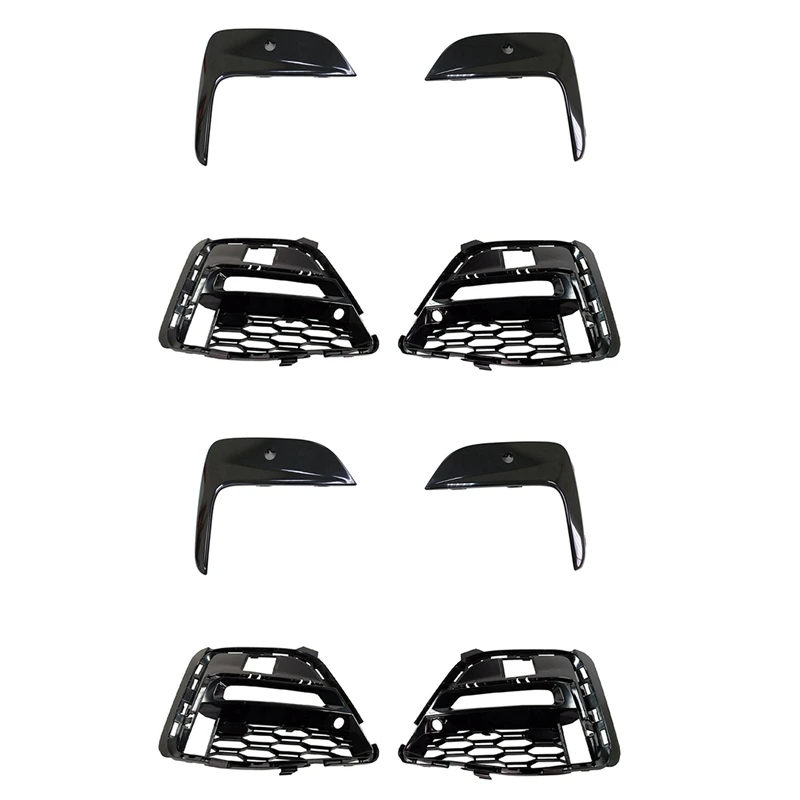 

8X Front Bumper Fog Light Grille 51118089207 51118089208 51118069371 51118069372 For BMW- 3 Series G28 G20 320I 325I