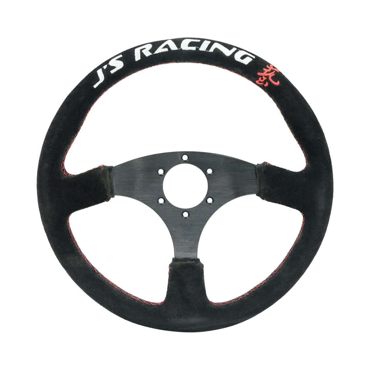 

JSracing 14 Inch 350MM Velvet Leather Black Frame Racing Game Steering Wheel Modification for Enhanced Gaming Experience