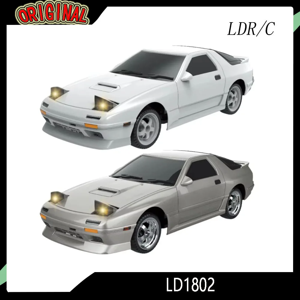 

Радиоуправляемый дрифтовый автомобиль LDRC 1802 RX7-FC 1:18 — 2,4 ГГц, встроенный гироскоп и металлический приводной вал (для взрослых и подростков)