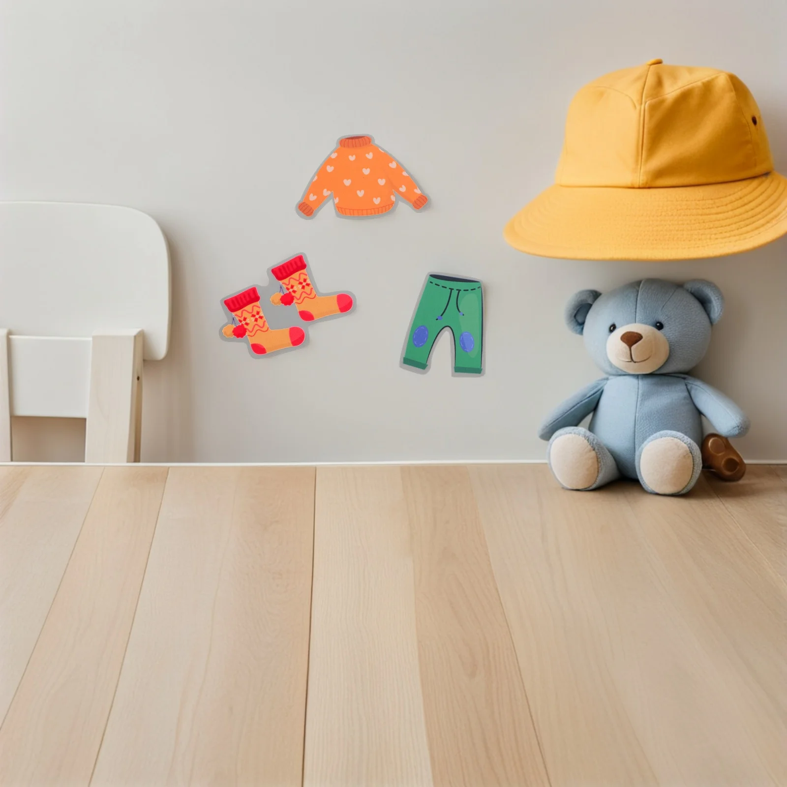 مجموعة واحدة من ملصقات تخزين الملابس سهلة القراءة وملصقات تنظيم الملابس لـ و