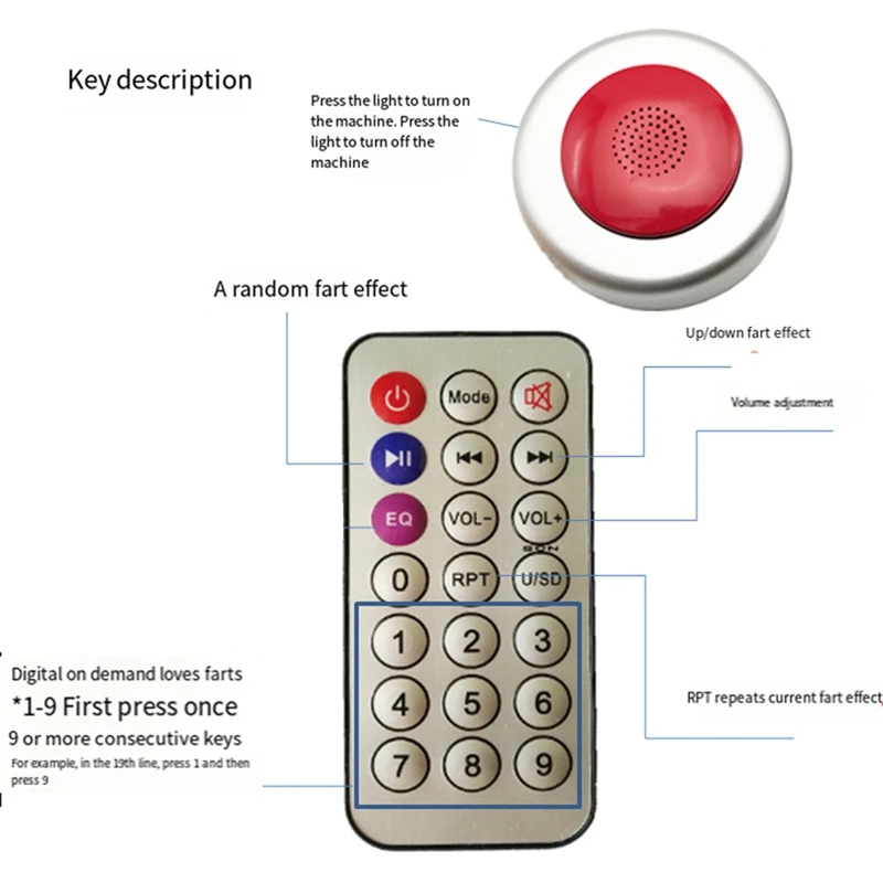 Fart Machine With Remote Fart Noise Maker Machine With 50 Different Realistic Sounds Portable Wireless Controlled - view 4