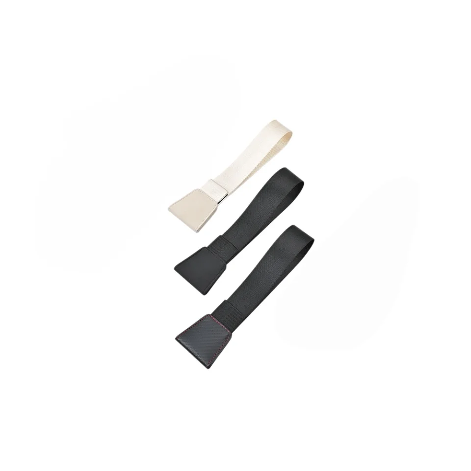 Automotive PU Leather Magnetic Fixing Strap Auxiliary Handle Anti Shrink Neck Seat Practical Protection Dual-Use Interior Parts