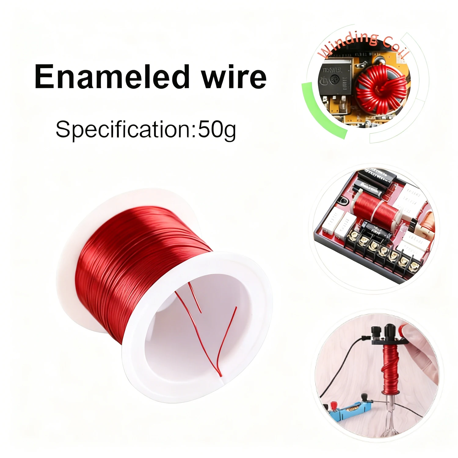 1-5roll 0.1mm-1.0mm Red Polyurethane Enameled Coppers Lacquer Wire Bead String Cable Coppers Wire Magnet Wire Enameled Coppers