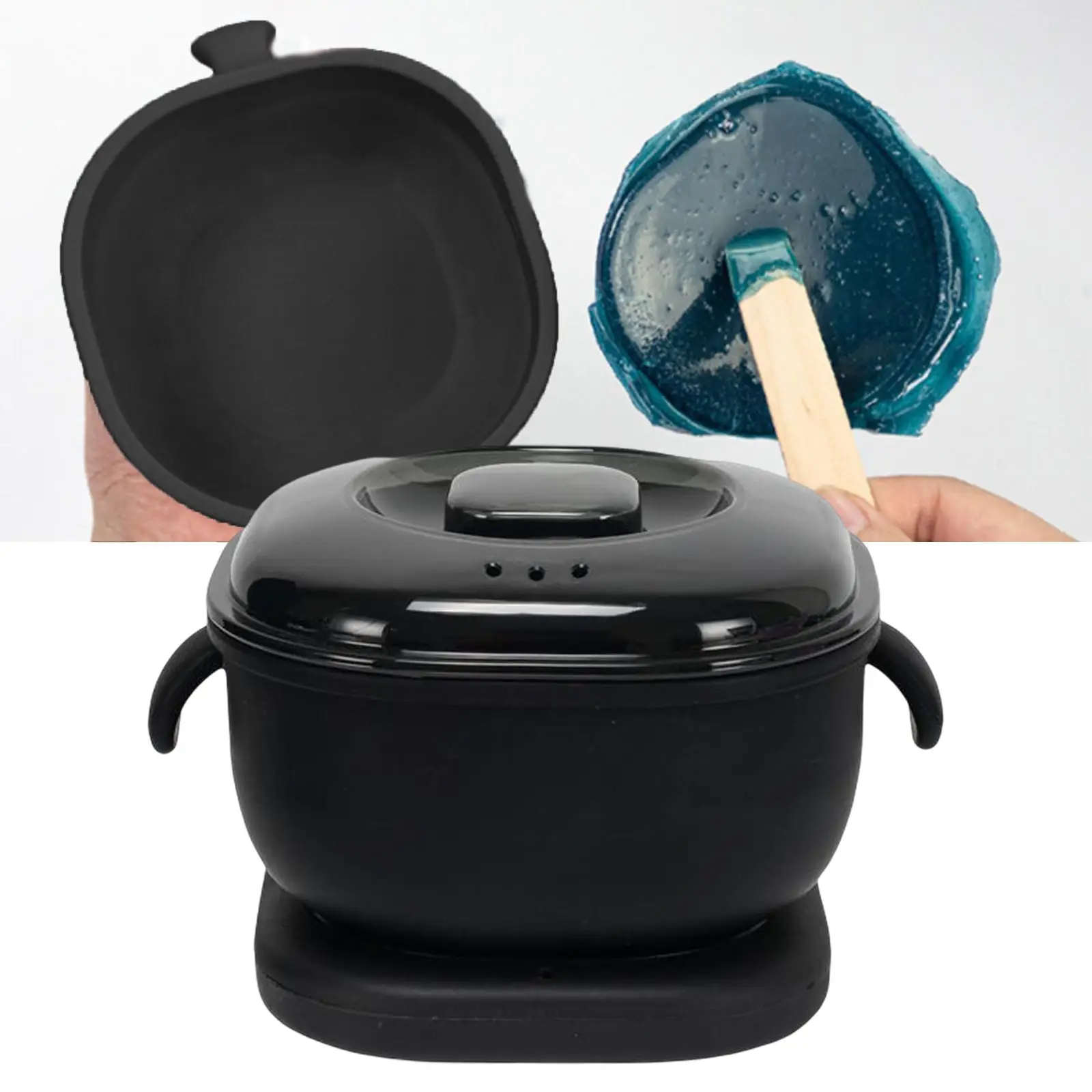 Portable Waxing Machine Silicone Wax Bowl Hot Wax Melter Device for Salon Hair Removal and Home Use