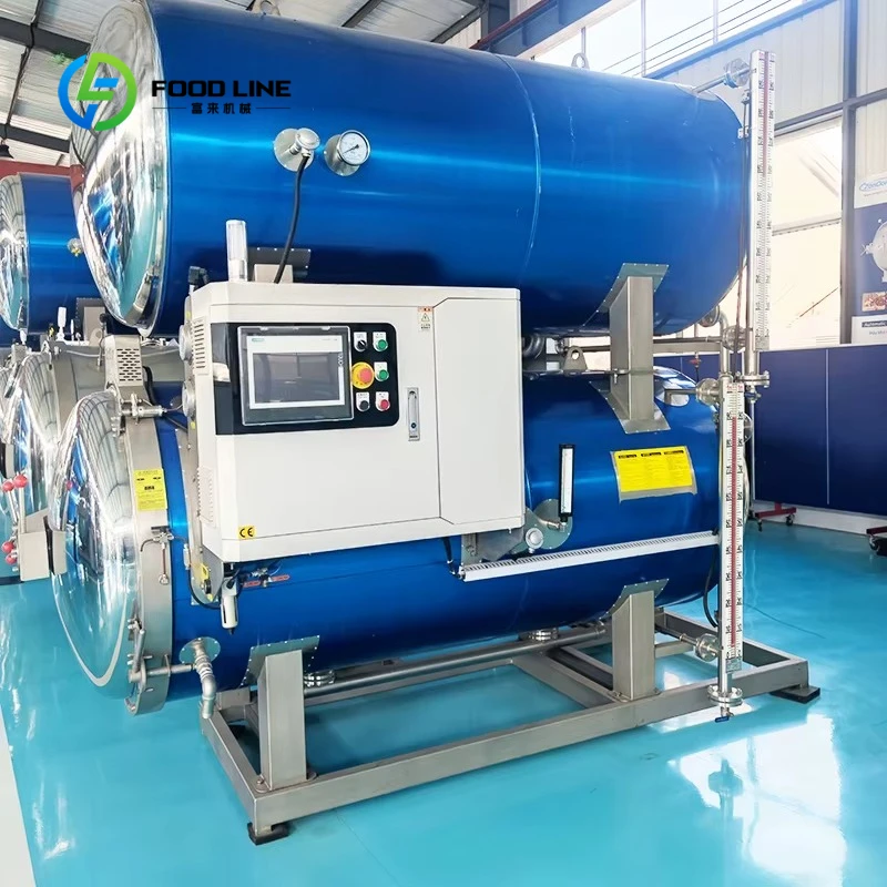 Customized Automatic High Pressure Steam Sterilization Pot Full Hot Water Bath Tuna Sterilization Retort Cooker Machine