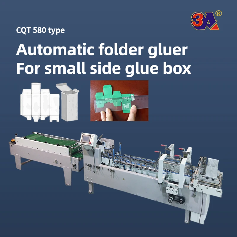 Folder Gluer Machine Automatic Folder Gluing Machine for Side Glue Straight Line Box Bottom Lock  4/6 Corner Box Cardboard Box
