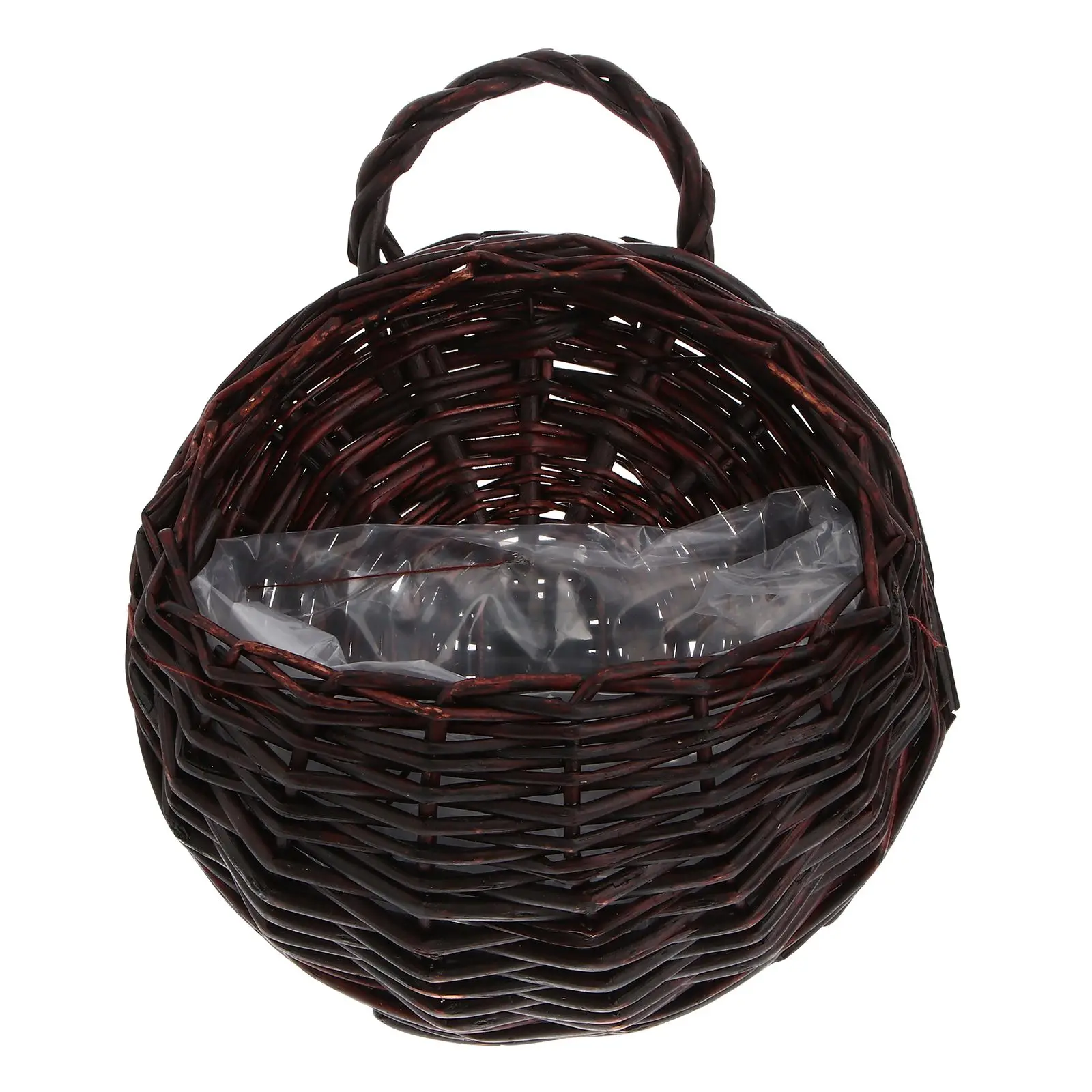 

Тканая корзина для цветов, прочное волокно, настенный декор, украшение для балкона, соломенная корзина, кашпо, подарок, ремесло для любителей растений