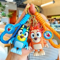 Cartoon Cute Bluey Family Doll Creative CarChain Keychain Bag Pendant Couple Exquisite Small Gift Kid's Backpack Pendant Gift