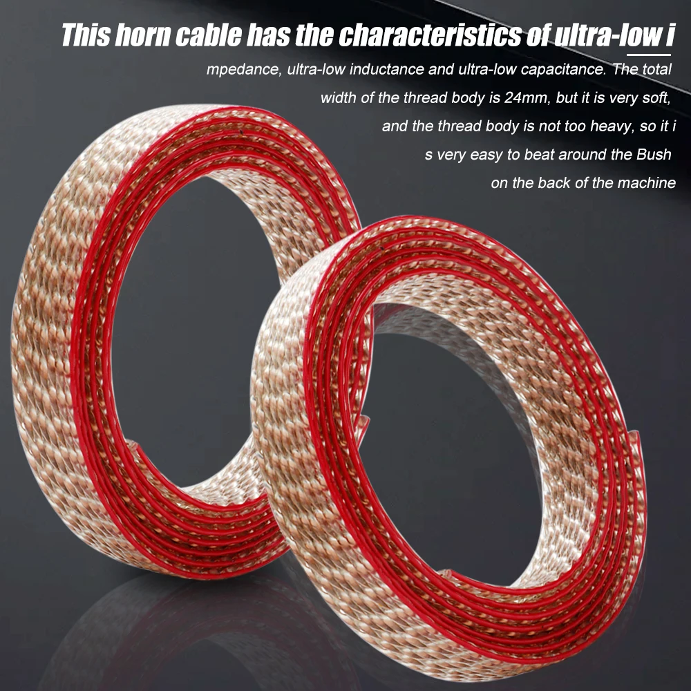 

Preffair L323 5N OCC Copper 8 Core Speaker Wire Cable Flexible Flat Bulk Audiophile Cord Line Audio Hi-end 24*3MM