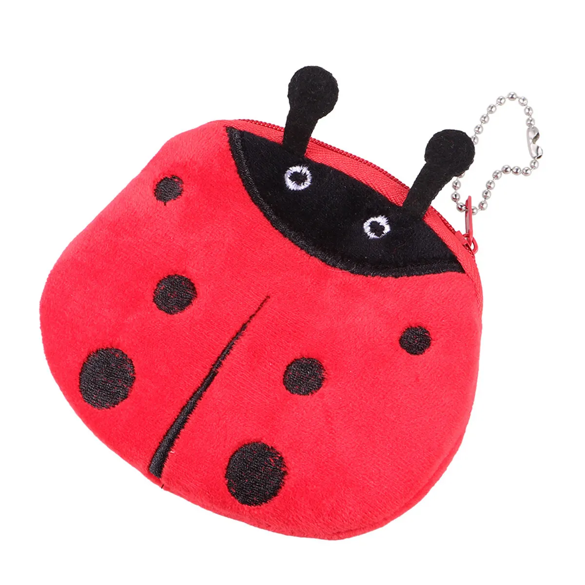 

3Pcs Ladybug Coin Bag Mini Cute Zipper Wallet Small Key Storage Purse Lightweight Portable Organizer for Travel Shopping