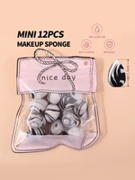 12Piece Makeup Sponge Set, Suitable for Liquid BB Cream Powder Application, Makeup Egg Dry Wet Dual-Use Powder Puff Mini Multico 3