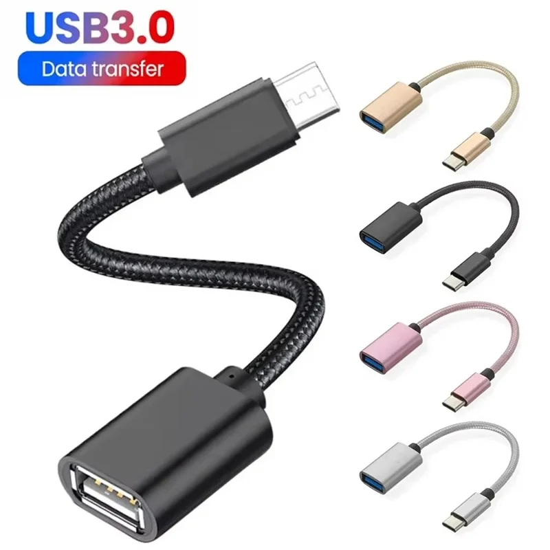 

OTG Type C Adapter Type C to USB Extension Data Cable Type C Male to USB Female Cable Adapter For Macbook iPhone Xiaomi Huawei