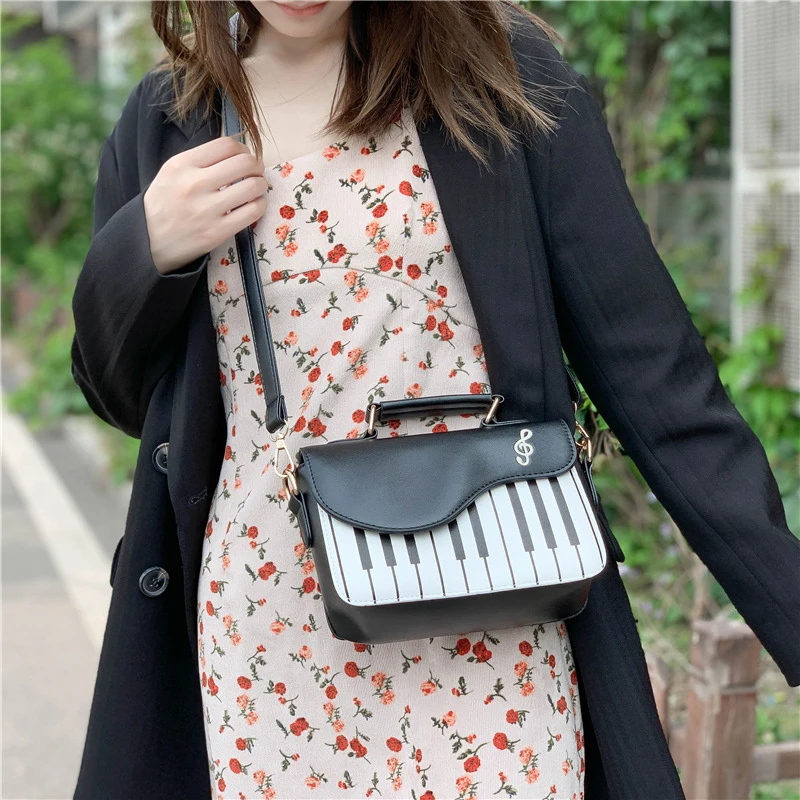 Fashion Women Shoulder Bags Piano Shap Lady PU Leather Handbags Casual Woman Tote Bags Flap Crossbody Bag