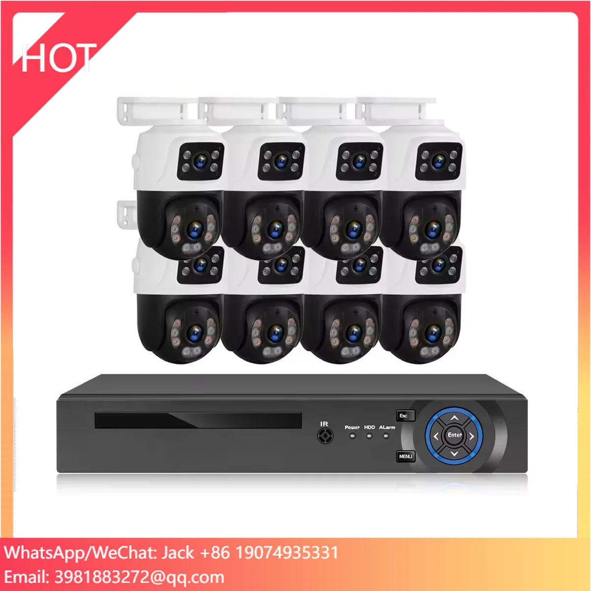 

Всепогодный IP66 удаленный доступ умное отслеживание движения ночное видение HD POE комплект наблюдения 8CH IP PTZ система видеонаблюдения