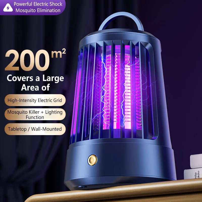 Lampe électrique anti-moustiques, photocatalytique, rechargeable par USB, sûre, silencieuse, efficace pour la chambre à coucher, le camping en plein air, 2026